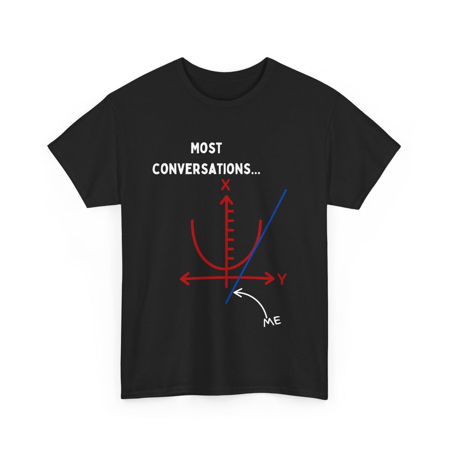 "Going Off on a Tangent" Adult Unisex T-Shirt  Smart Maths Humour for the Sharp-Minded