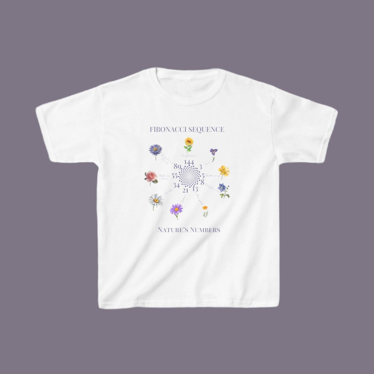 STEM-Inspired Fibonacci Sequence T-Shirt for Kids – Nature and Maths Combined