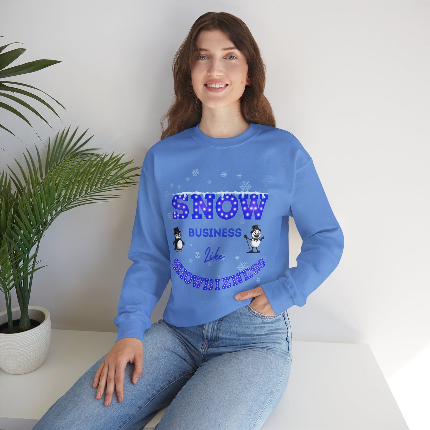 Celebrate Christmas in Style with Our Snow-Bizness Sweatshirt