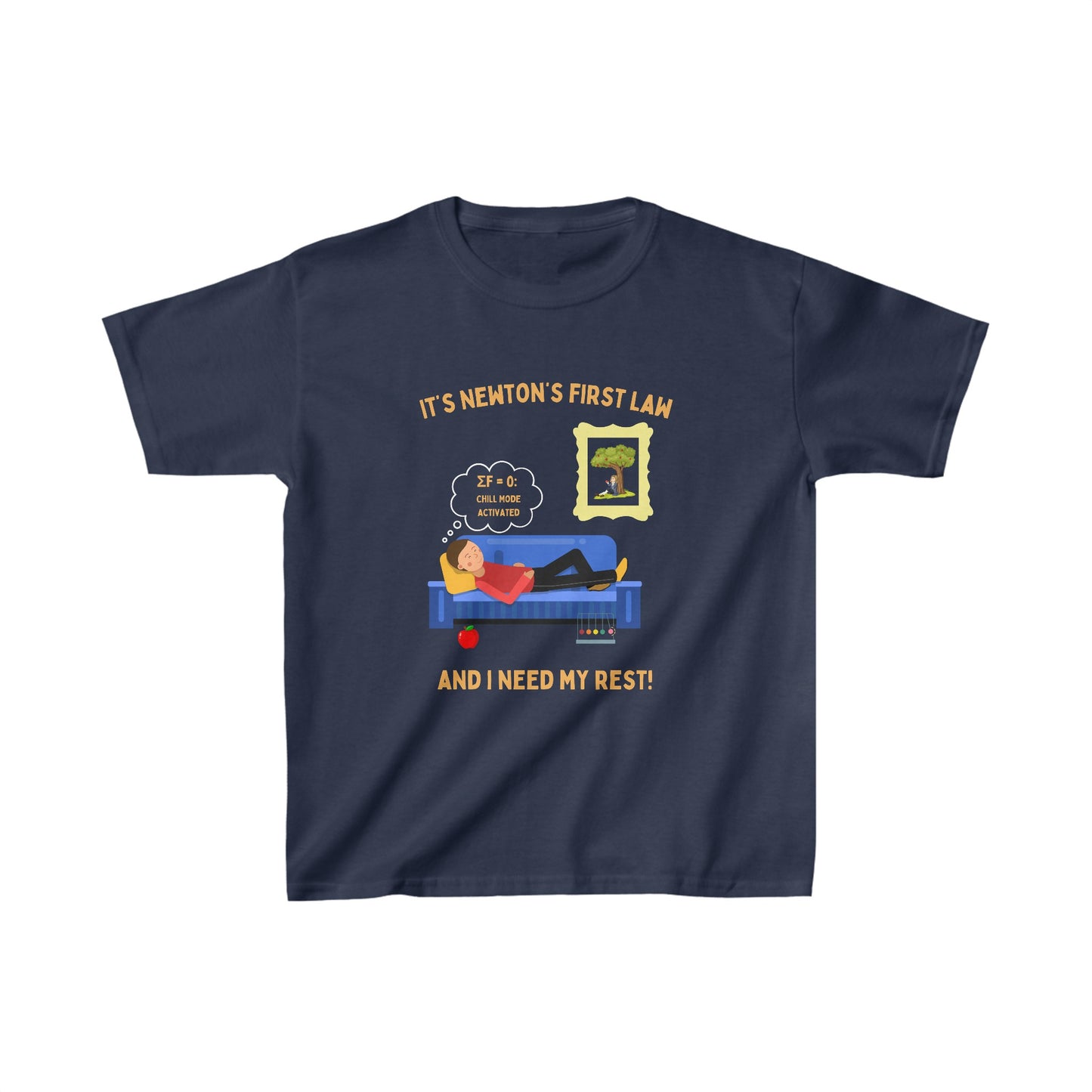 Newton's "Chill Mode Activated" Kids' T-Shirt: A Cool, Comfy, and Educational STEM Choice