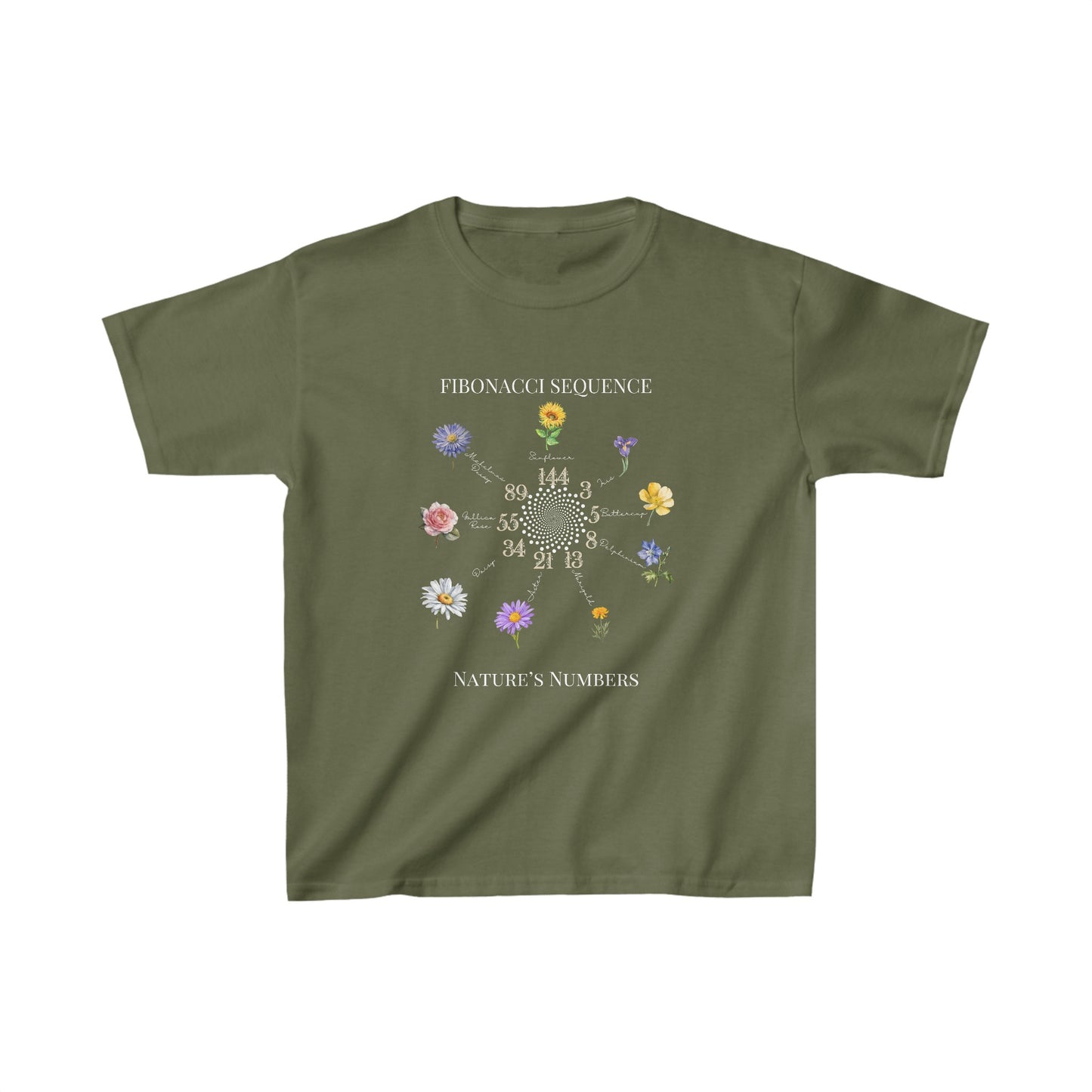 STEM-Inspired Fibonacci Sequence T-Shirt for Kids