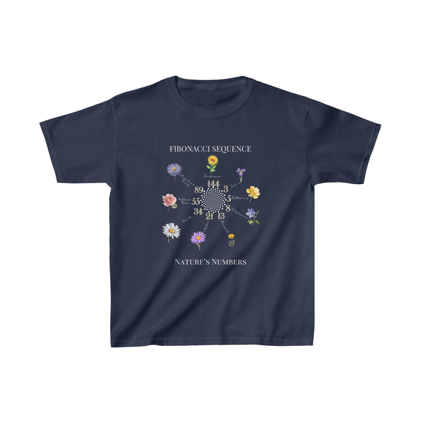 STEM-Inspired Fibonacci Sequence T-Shirt for Kids