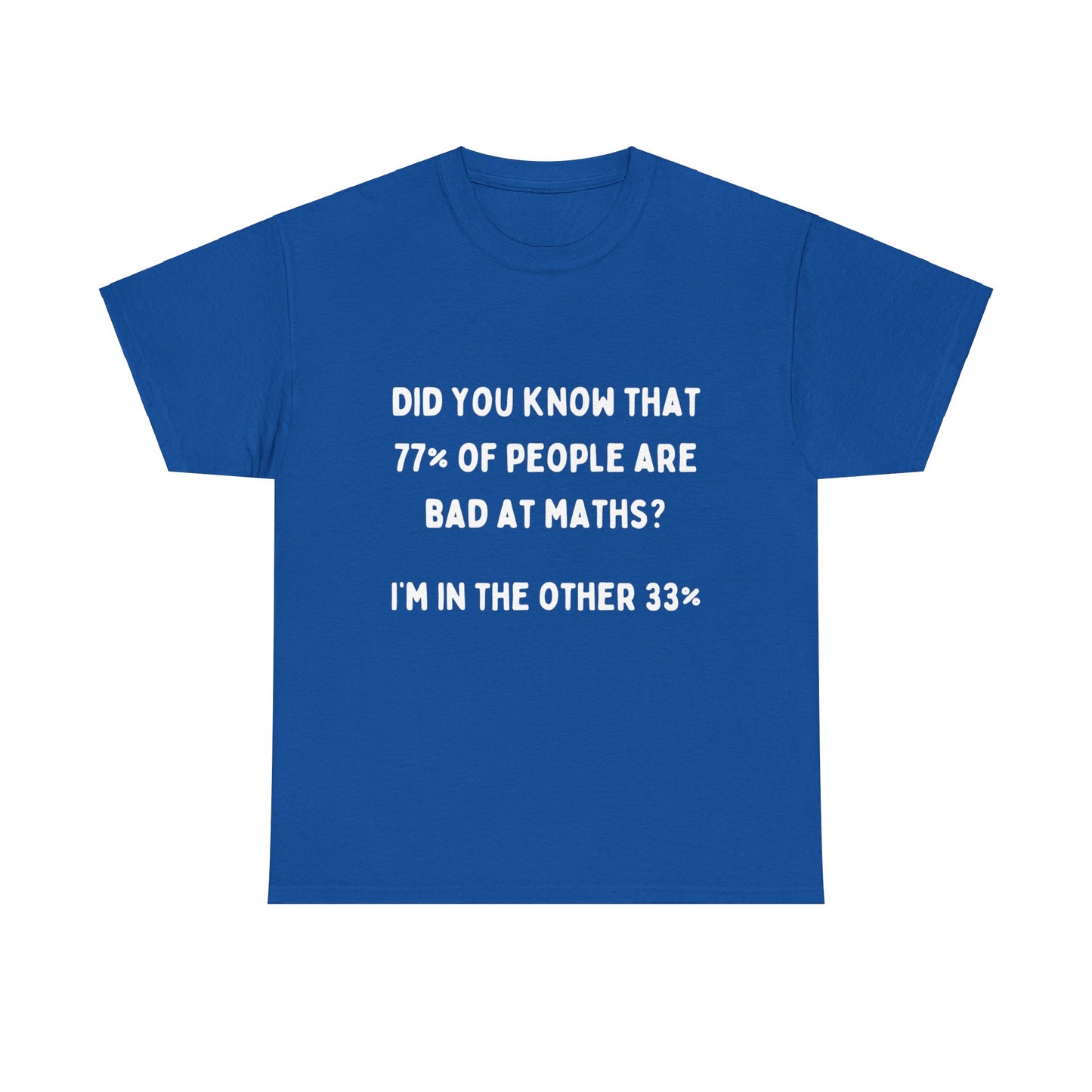 Maths Mishap: The 77% vs 33% T-Shirt: Unisex