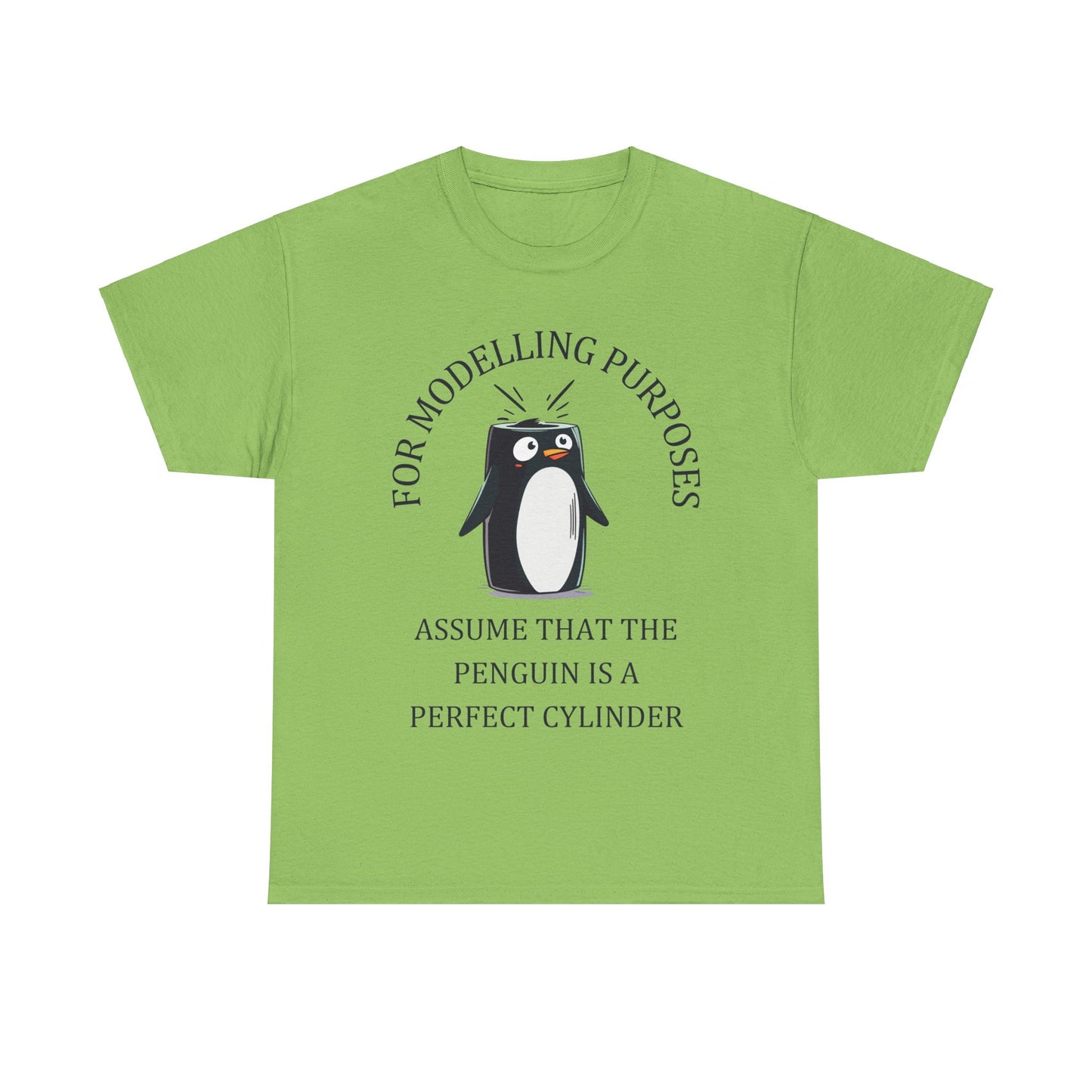 Unisex Maths Humour T-Shirt: Perfect Cylinder Penguin