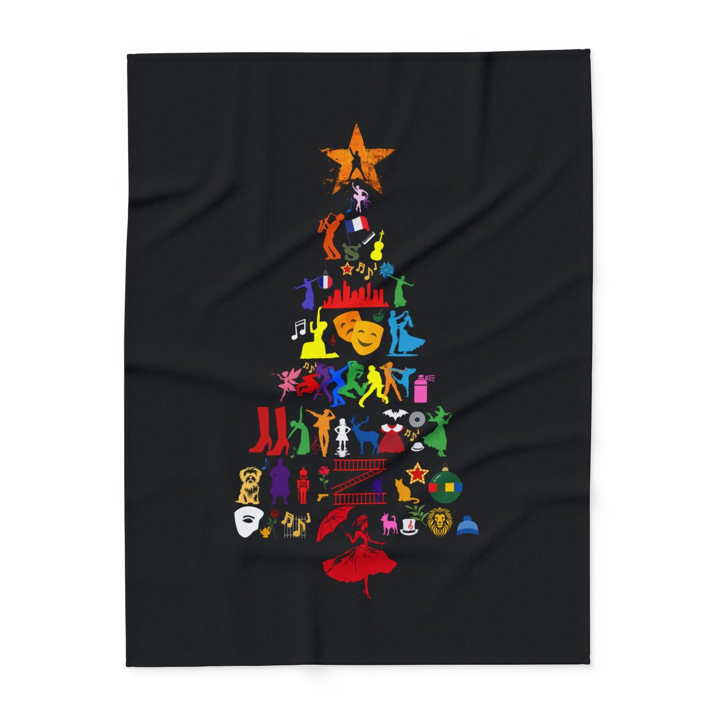 Musical Theatre Christmas Fleece Blanket - Cosy & Festive Theatre-Themed Throw