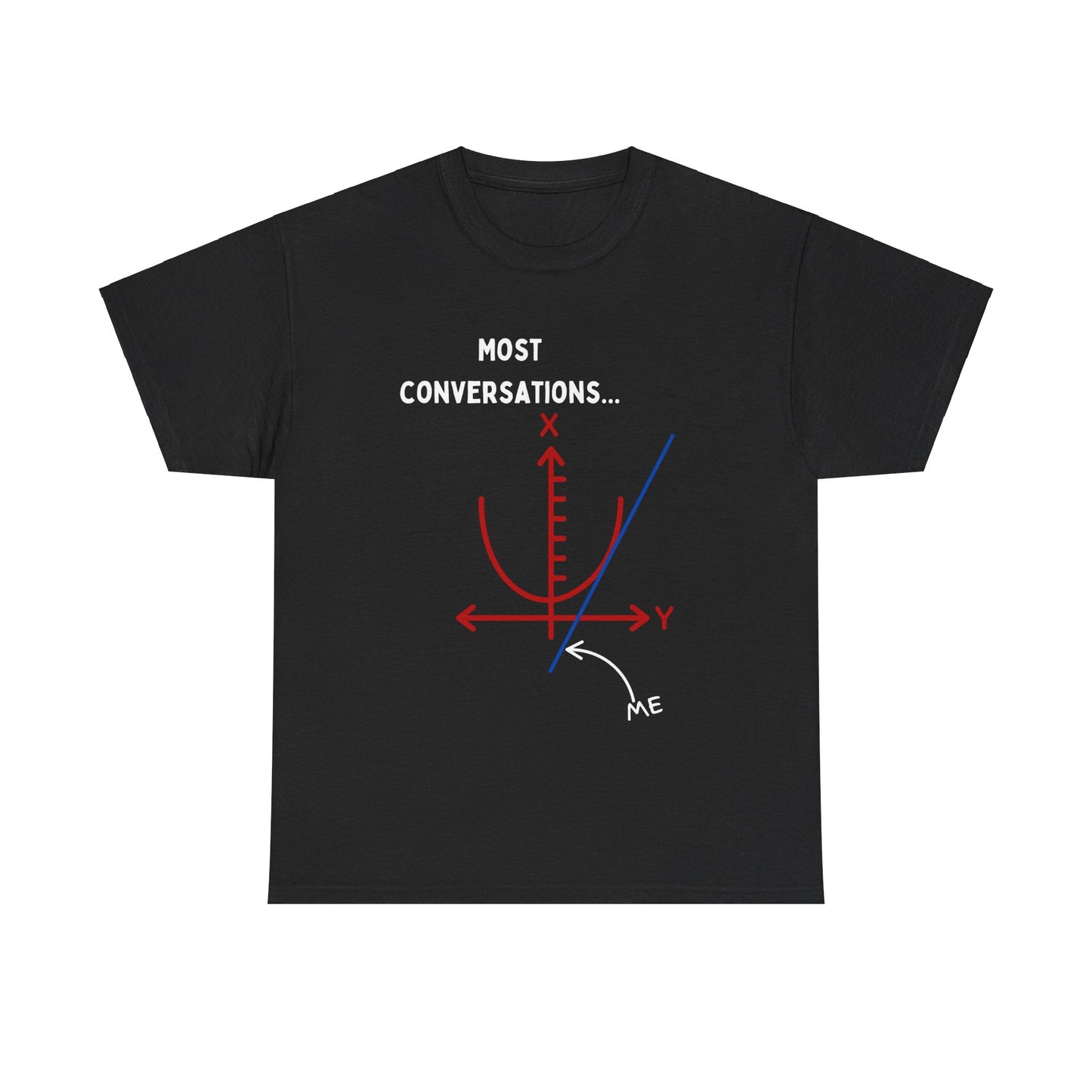 "Going Off on a Tangent" Adult Unisex T-Shirt  Smart Maths Humour for the Sharp-Minded