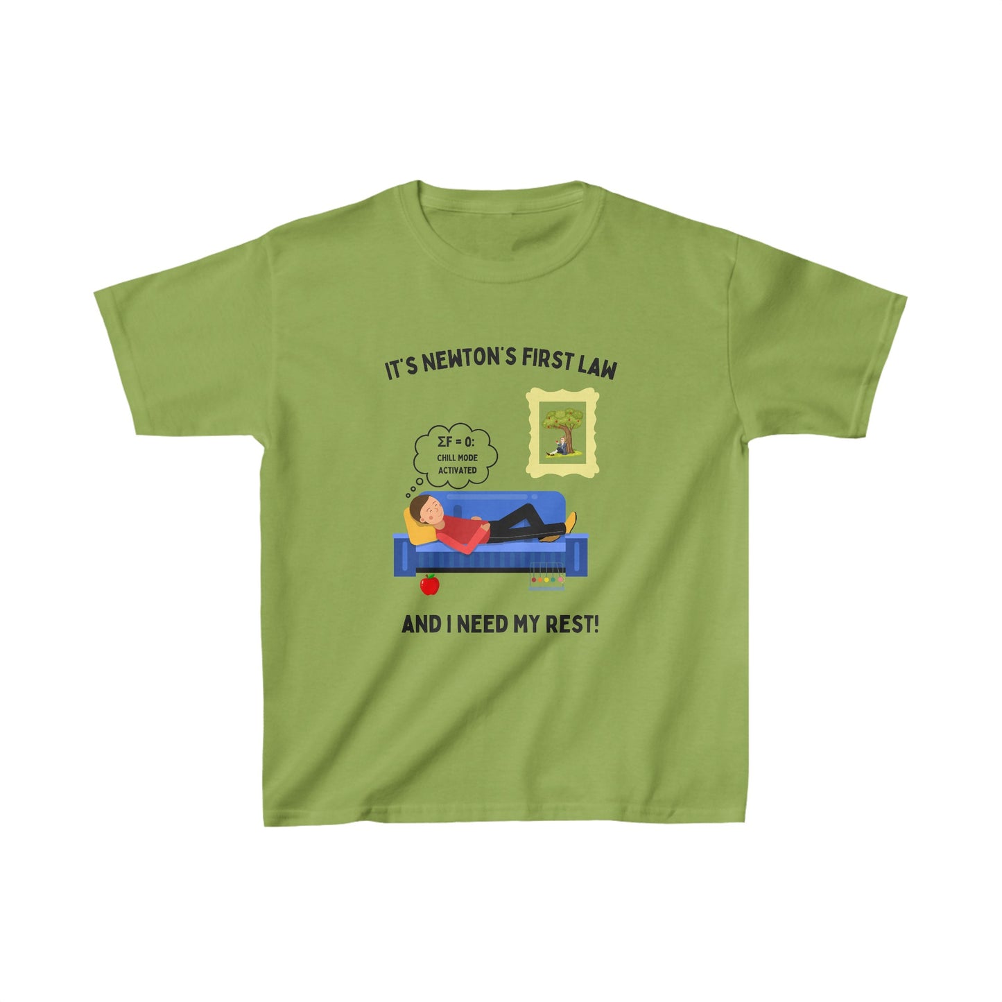 Newton's "Chill Mode Activated" Kids' T-Shirt: A Cool, Comfy, and Educational STEM Choice