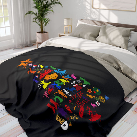 Musical Theatre Christmas Fleece Blanket - Cosy & Festive Theatre-Themed Throw