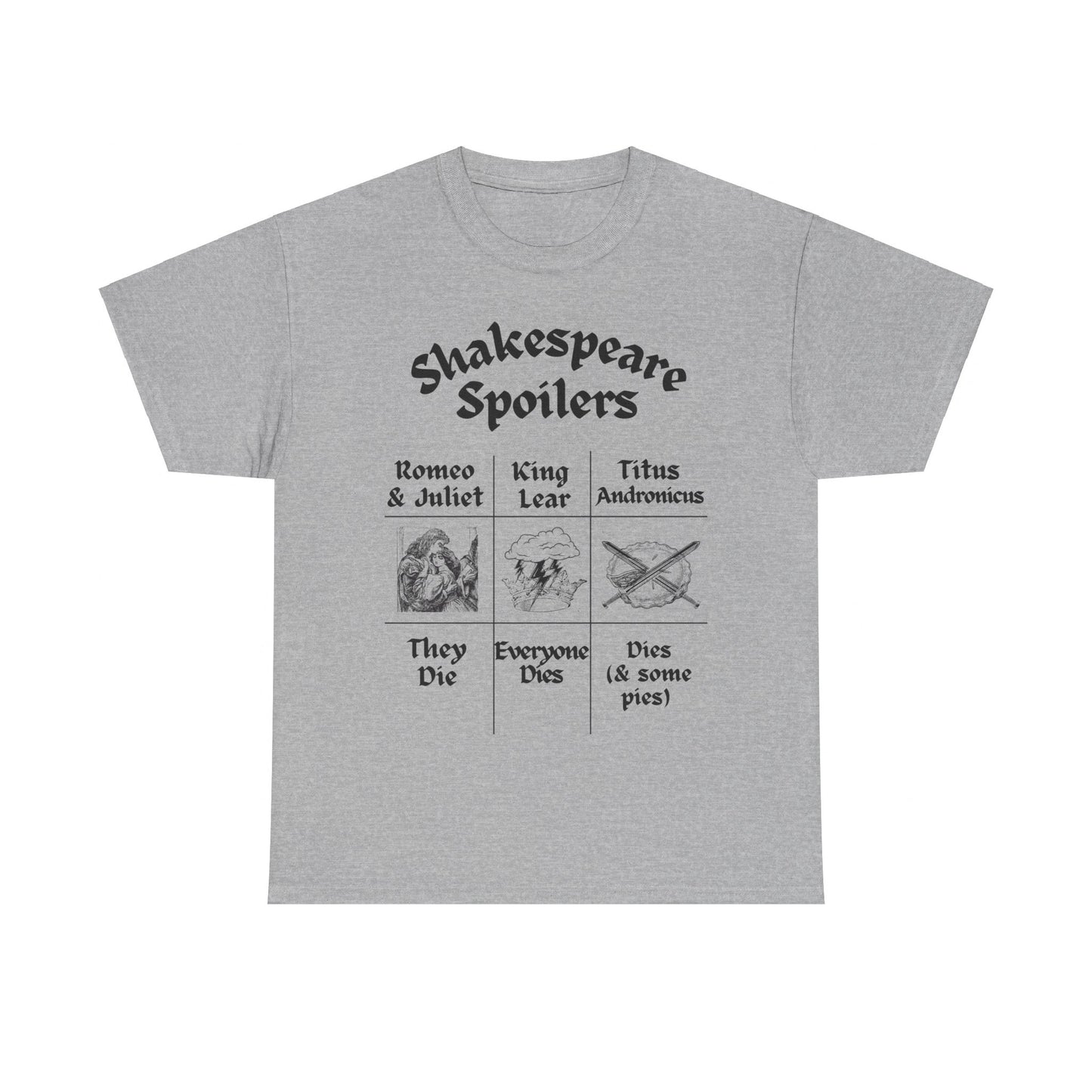 "Shakespeare Spoilers" Humorous Unisex T-Shirt