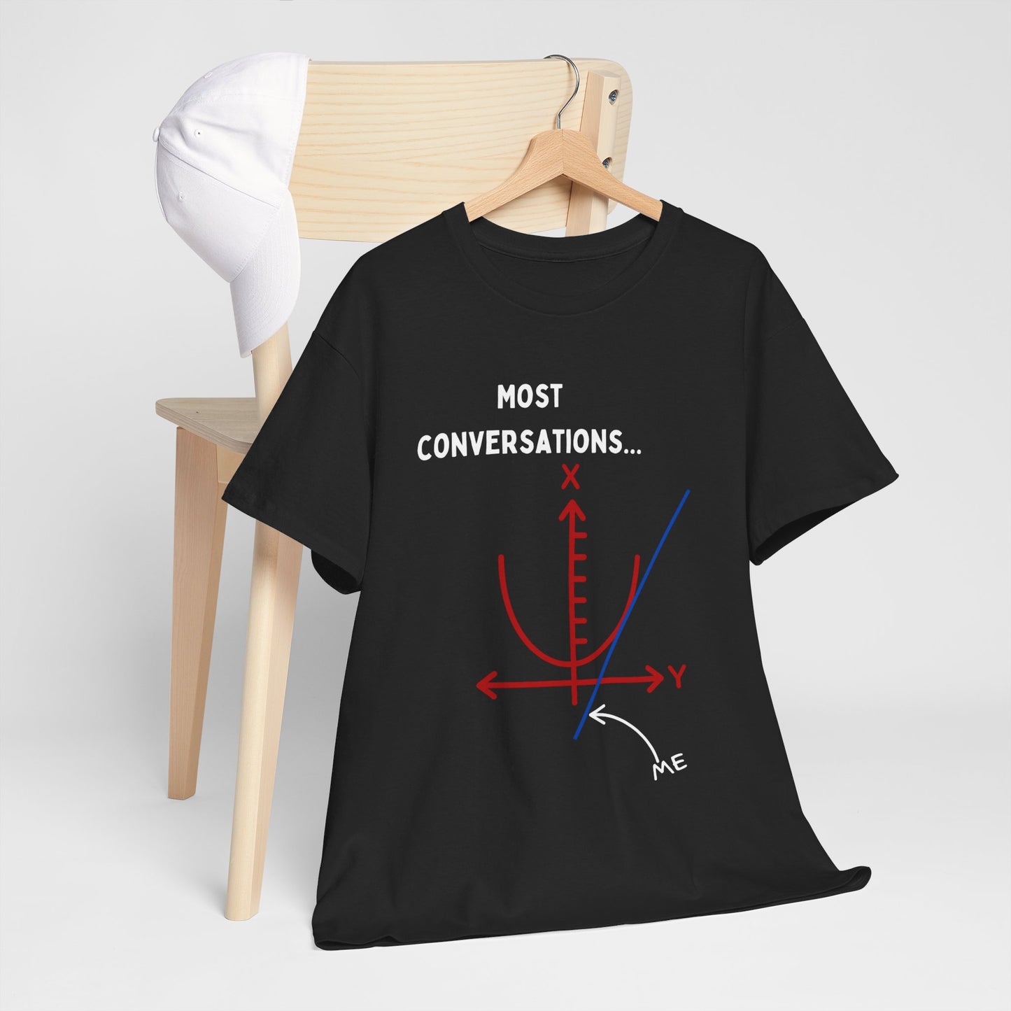 "Going Off on a Tangent" Adult Unisex T-Shirt  Smart Maths Humour for the Sharp-Minded