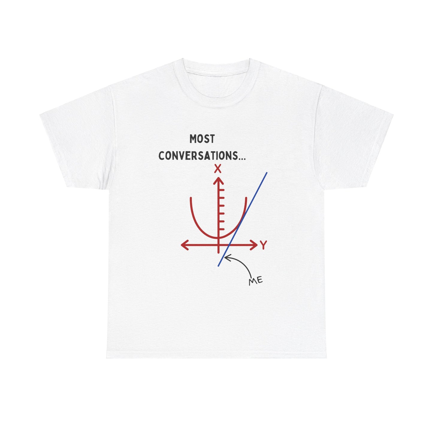 "Going Off on a Tangent" Adult Unisex T-Shirt  Smart Maths Humour for the Sharp-Minded