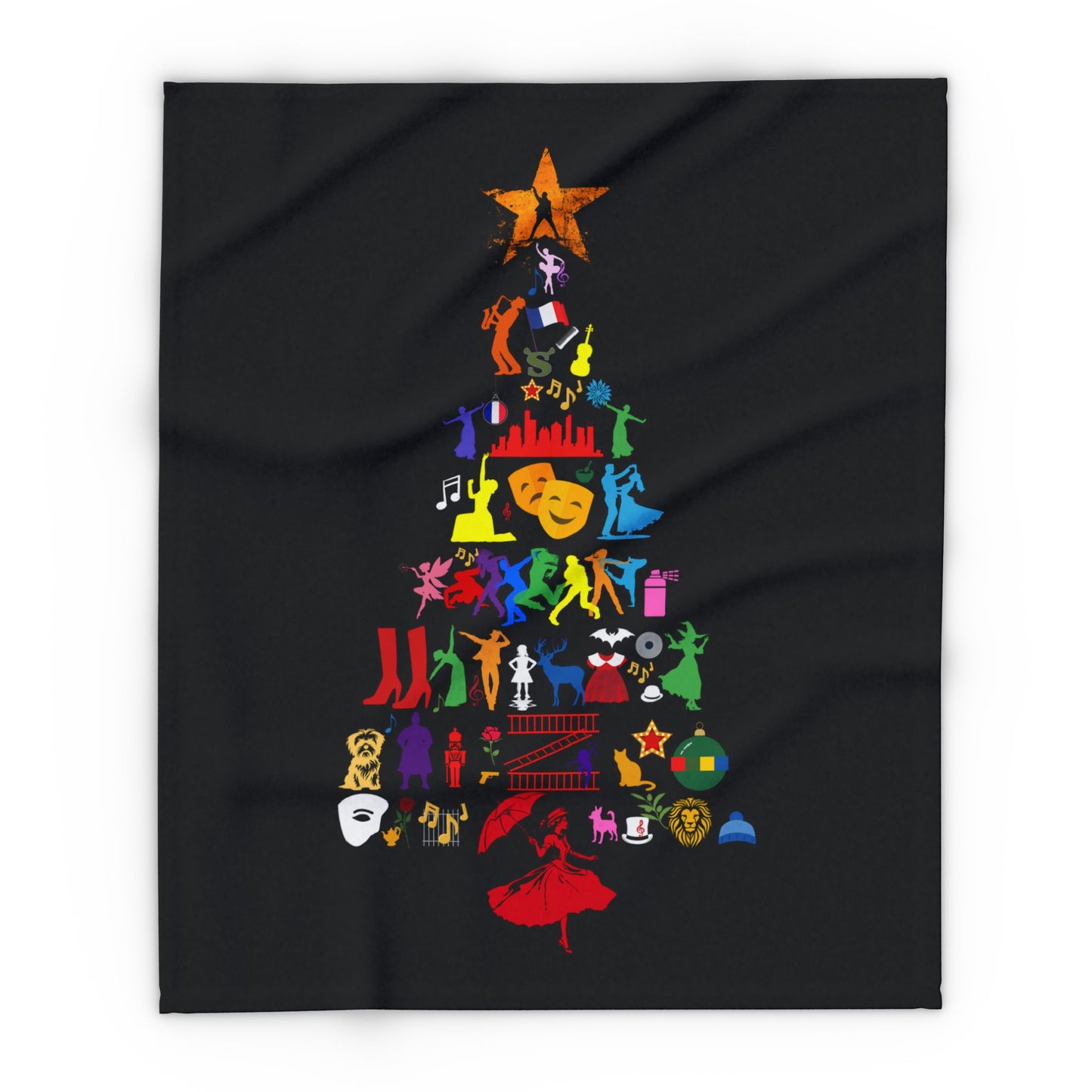 Musical Theatre Christmas Fleece Blanket - Cosy & Festive Theatre-Themed Throw