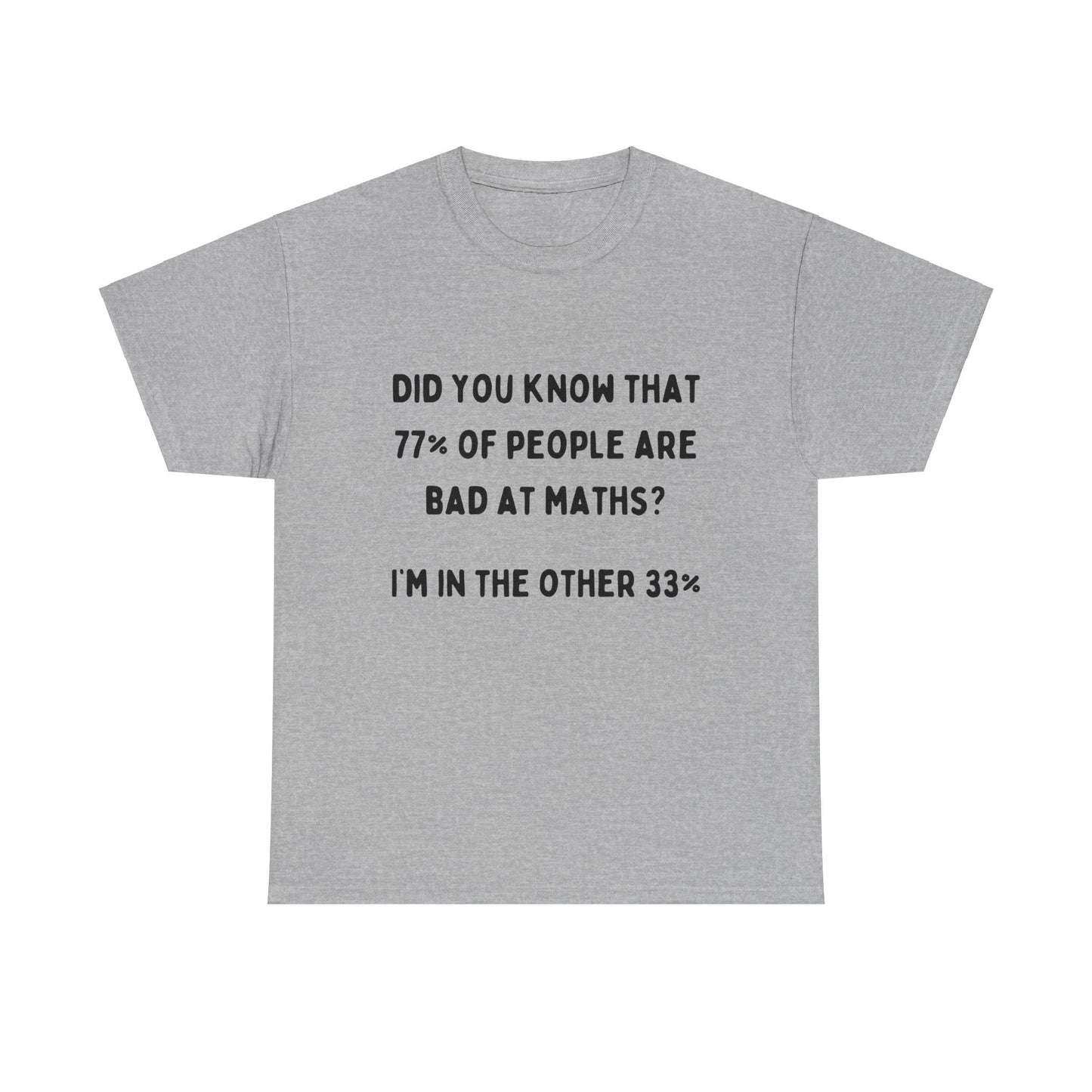 Maths Mishap: The 77% vs 33% T-Shirt: Unisex