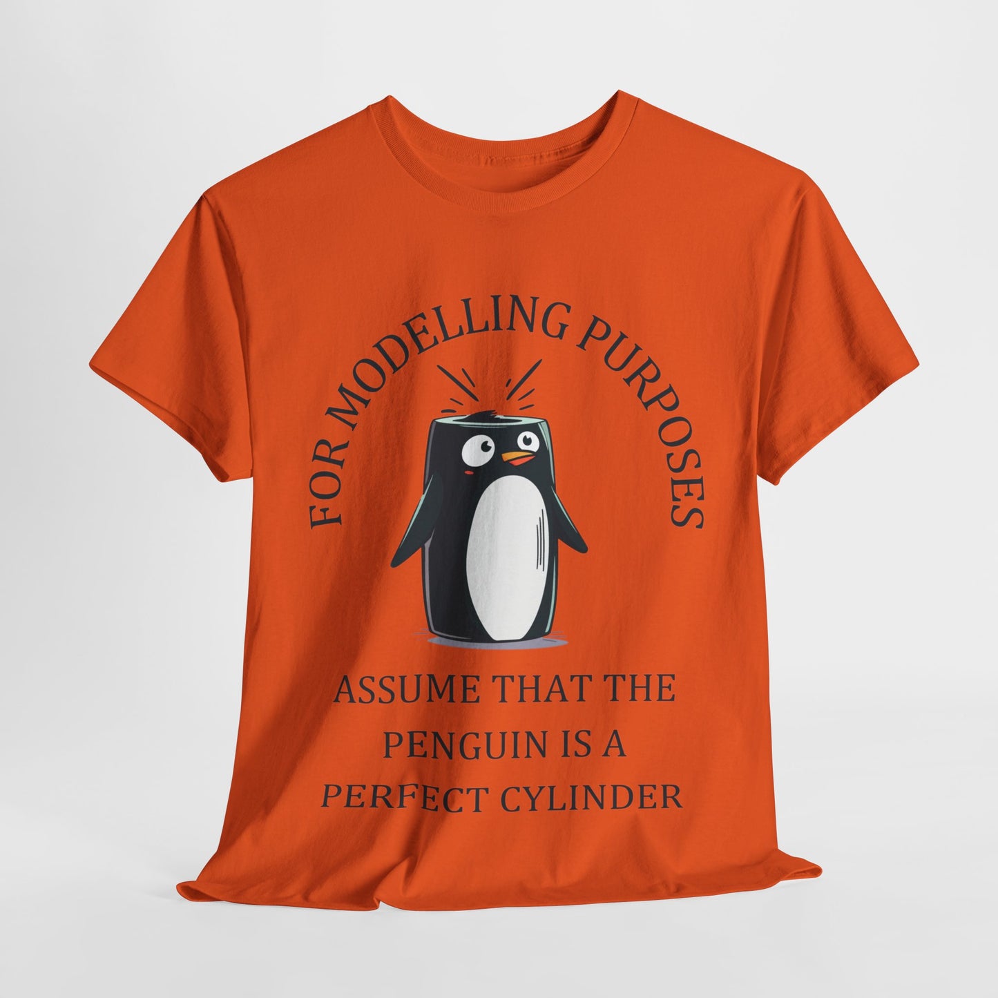 Unisex Maths Humour T-Shirt: Perfect Cylinder Penguin