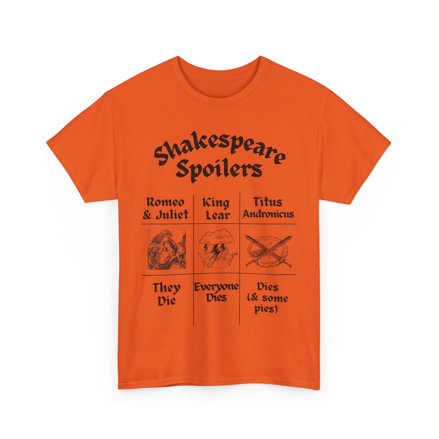 "Shakespeare Spoilers" Humorous Unisex T-Shirt