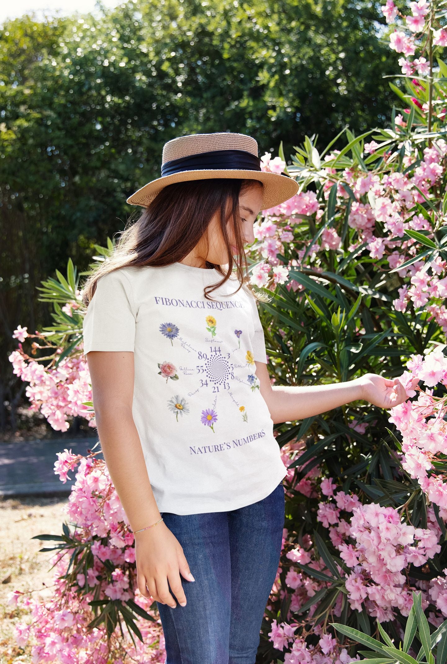 STEM-Inspired Fibonacci Sequence T-Shirt for Kids – Nature and Maths Combined