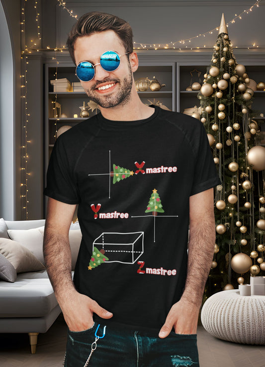 Men's XYZ-Mas Tree Christmas T-Shirt – Unisex Maths Design