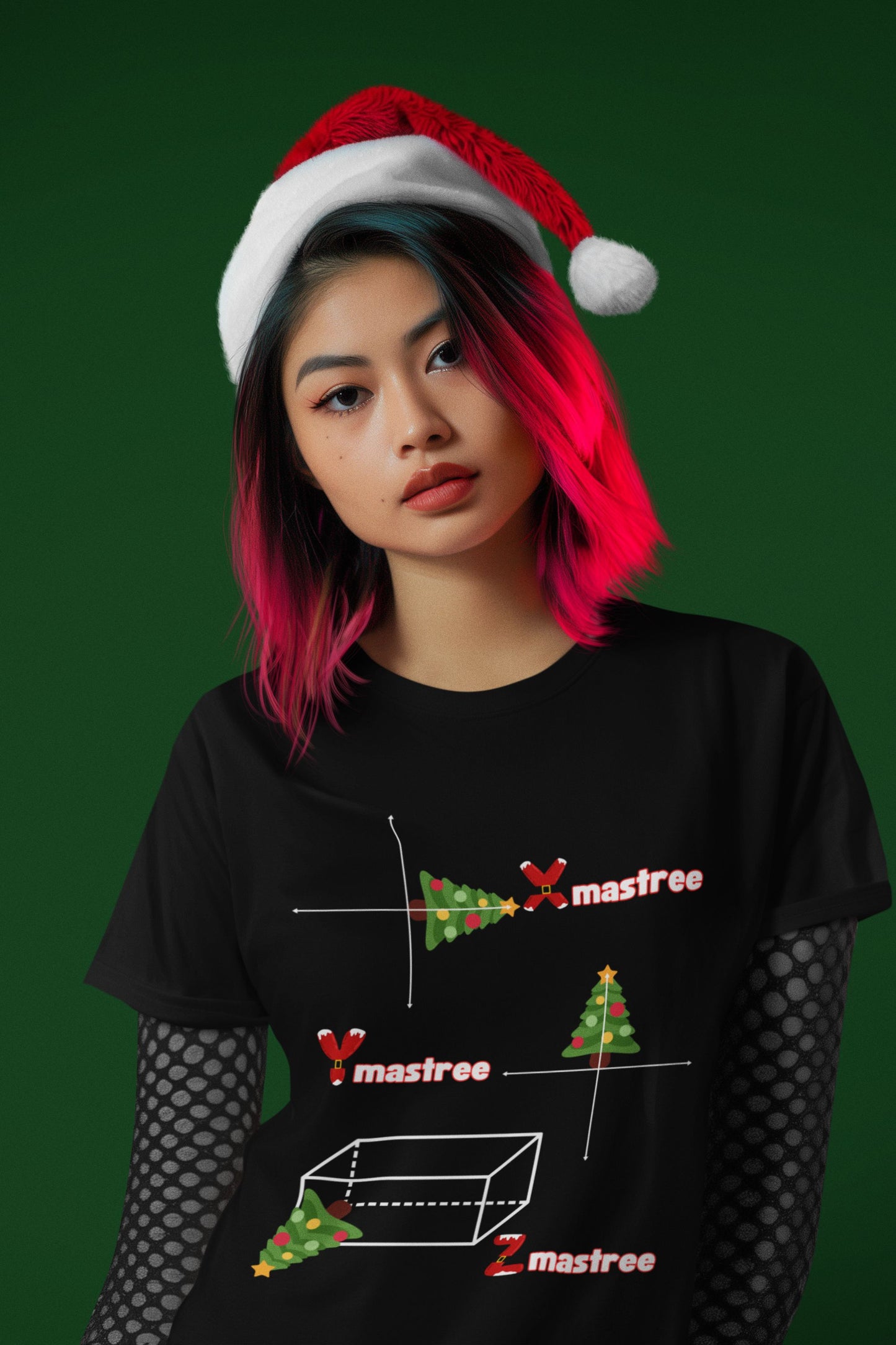 Women's XYZ-Mas Tree Christmas T-Shirt – Festive Maths Design