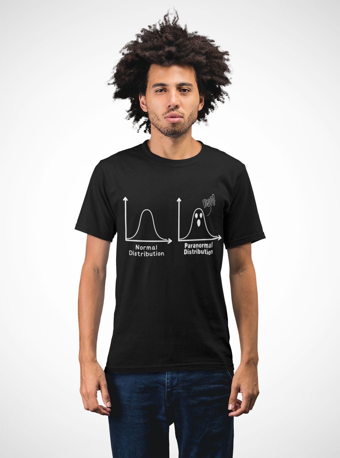 Paranormal Distribution T-Shirt – Men’s/Unisex Fit – Perfect for Math Lovers and Halloween Fans