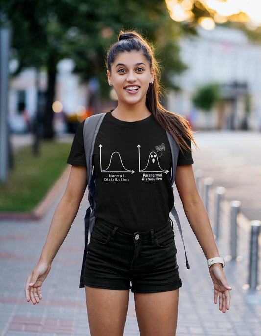 Paranormal Distribution T-Shirt – Women's Fit – Perfect for Math Lovers and Halloween Fans