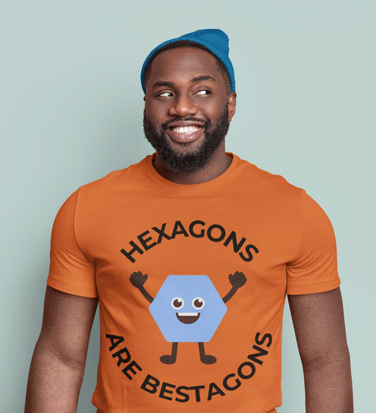 "Hexagons Are Bestagons" Men's Unisex T-Shirt — Celebrate the Superior Shape