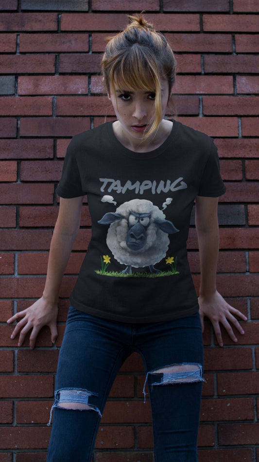 Tamping Welsh Sheep Women's T-Shirt – Celebrate Welsh Humour