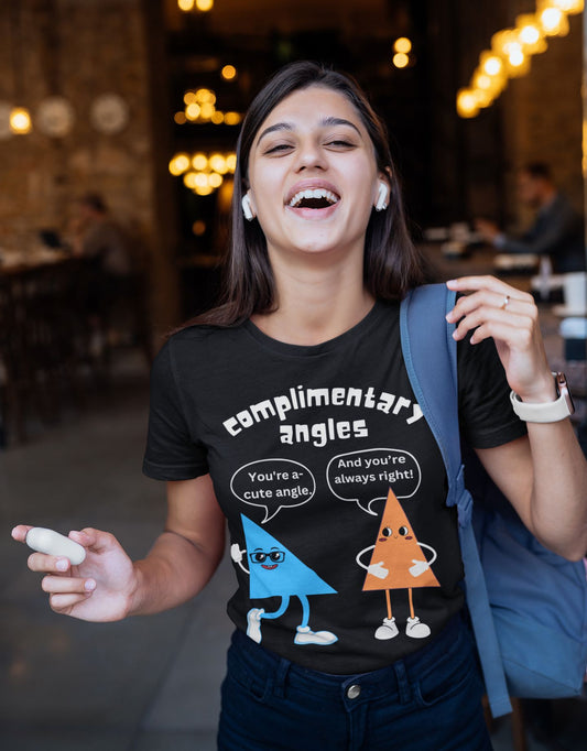 Complimentary Angles Funny Maths Women’s T-Shirt – Clever Style Meets Comfort