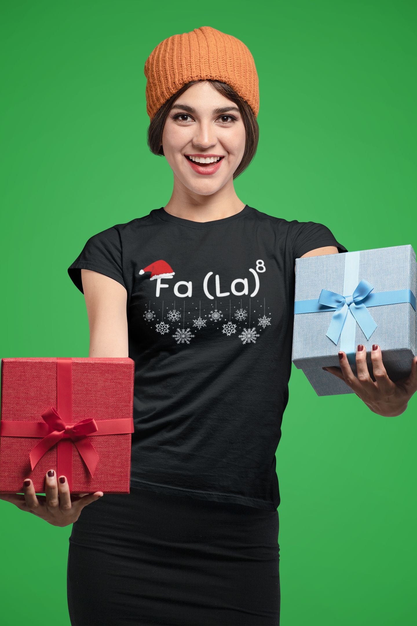 Fa (La)⁸ Women's Christmas Maths T-Shirt (Black)