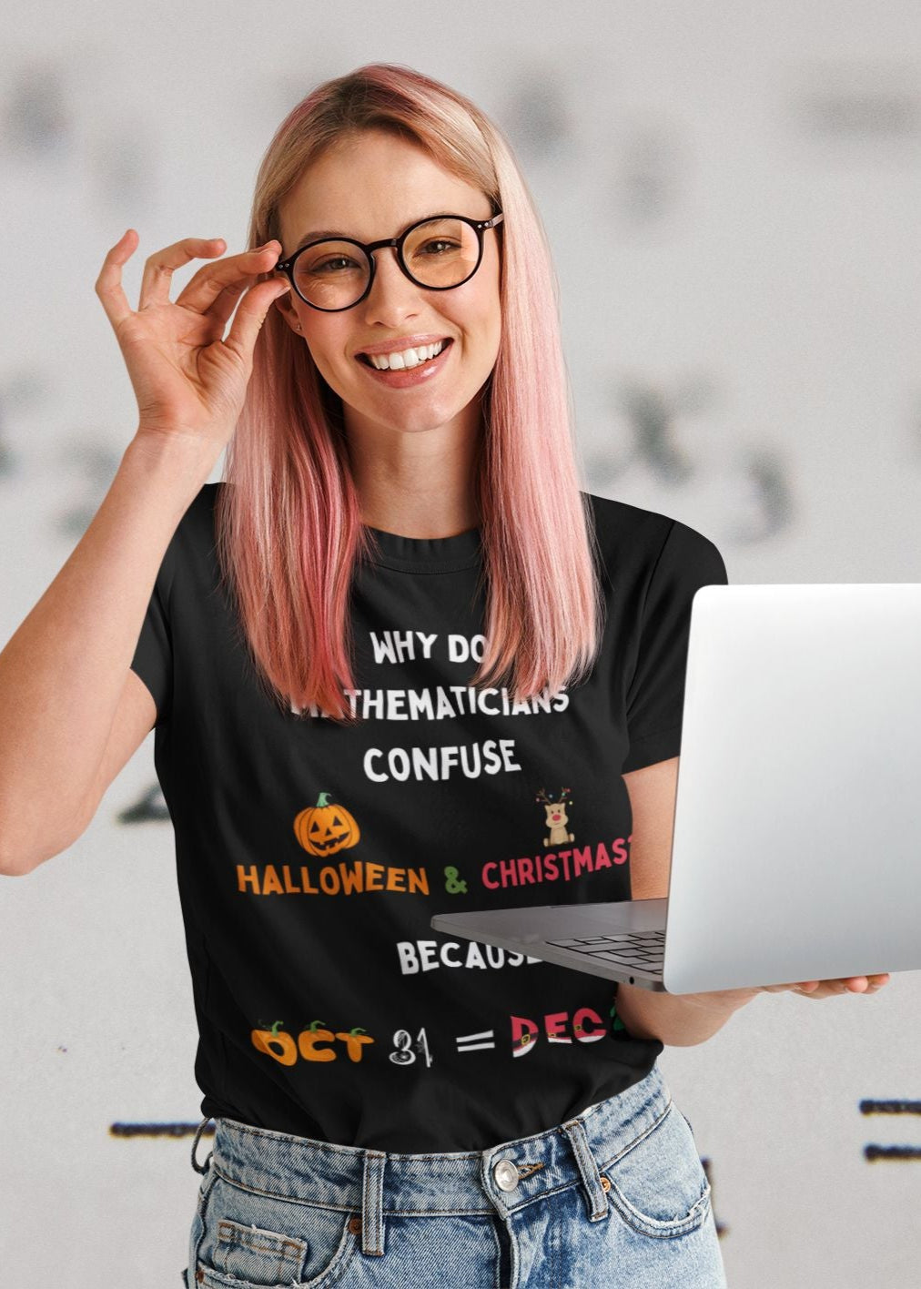 Confused Math Genius T-Shirt – Women's Fit – Perfect for Halloween, Christmas, and Casual Wear