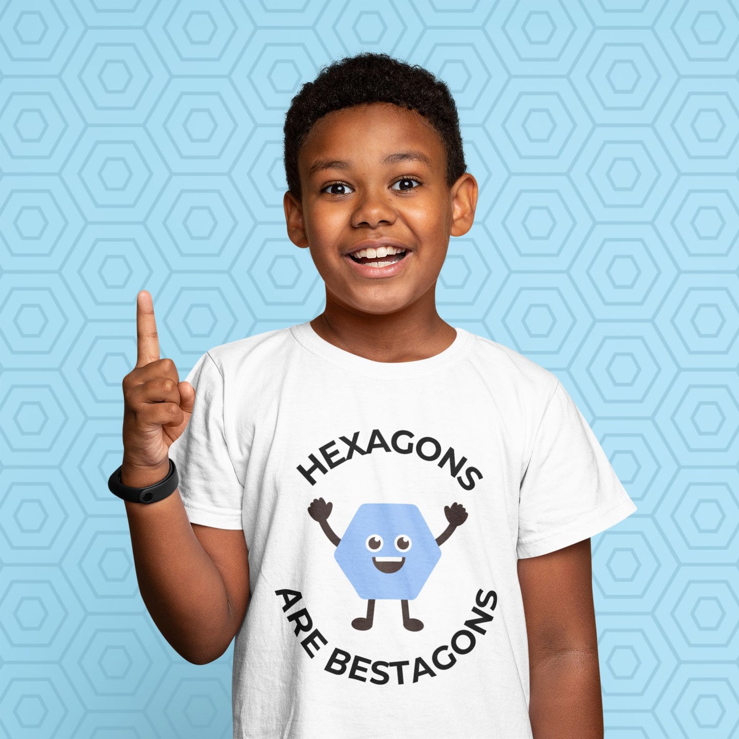 Hexagons Are Bestagons – Kids' STEM T-Shirt