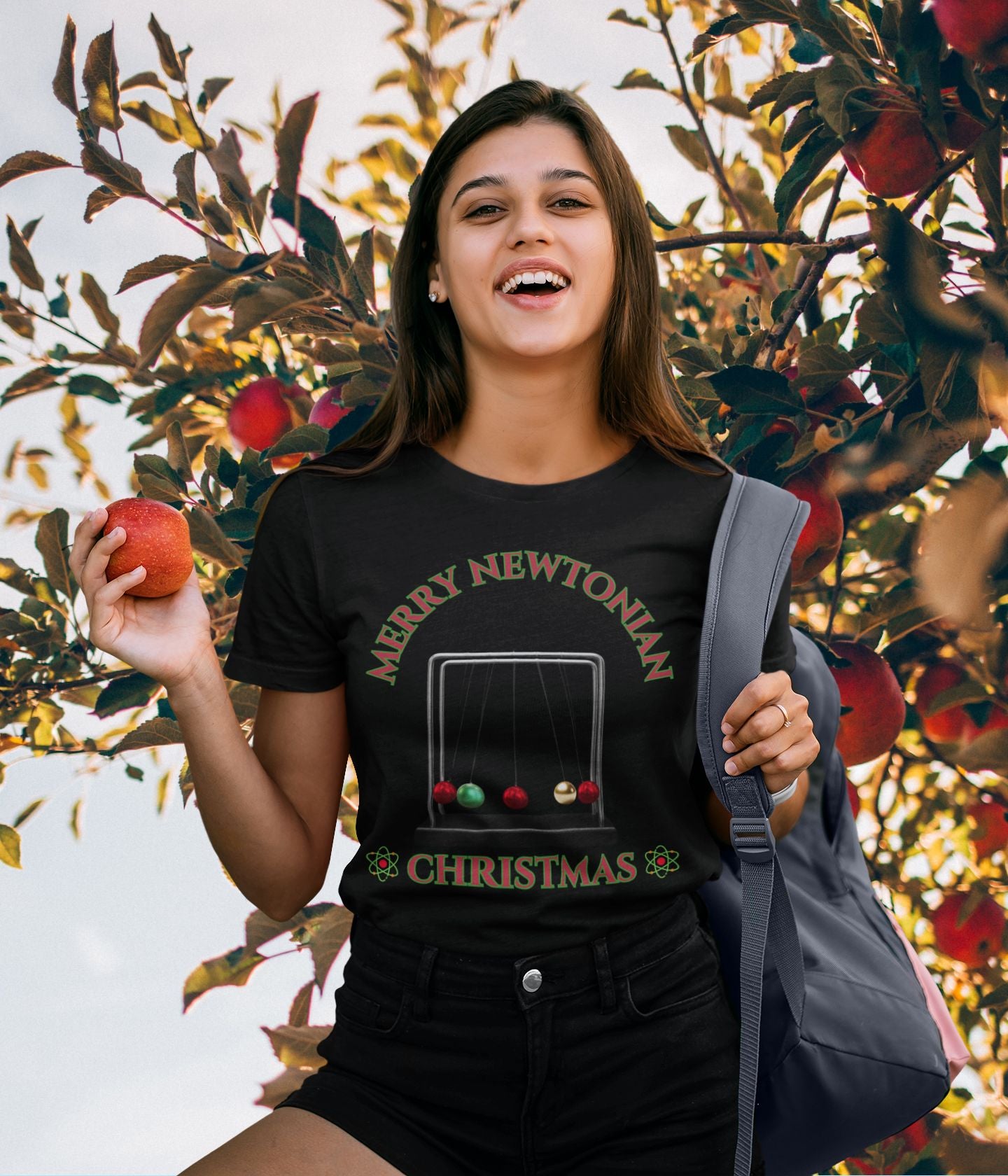 Merry Newtonian Christmas Women's T-shirt: A Fun, Science-Inspired Christmas Design