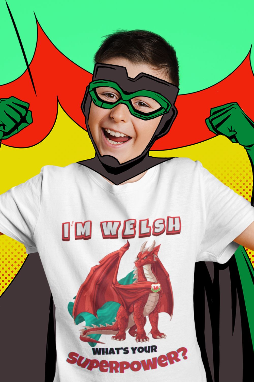 I'm Welsh, What's Your Superpower? Kids' T-shirt – Show Your Welsh Dragon Pride