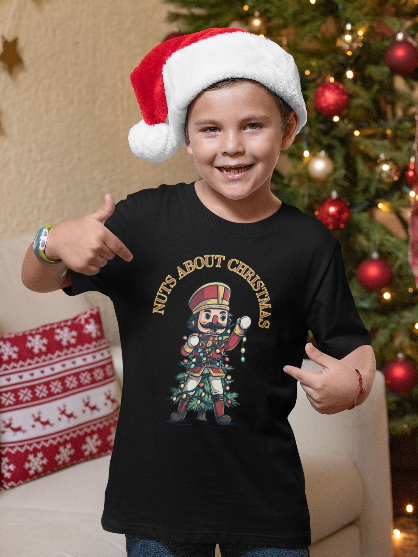 Nuts About Christmas Kids' T-Shirt – Festive Nutcracker Fun