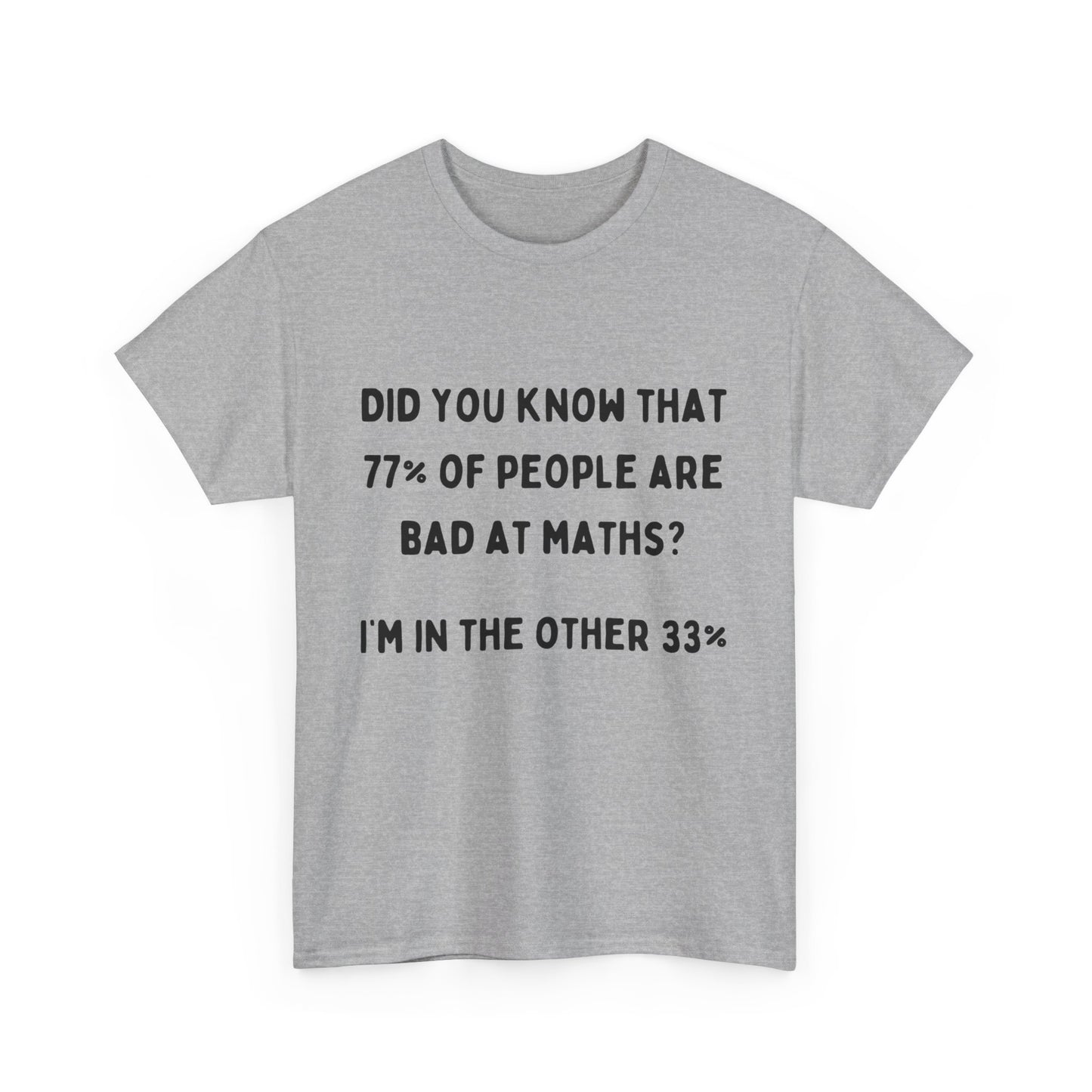 Maths Mishap: The 77% vs 33% T-Shirt: Unisex