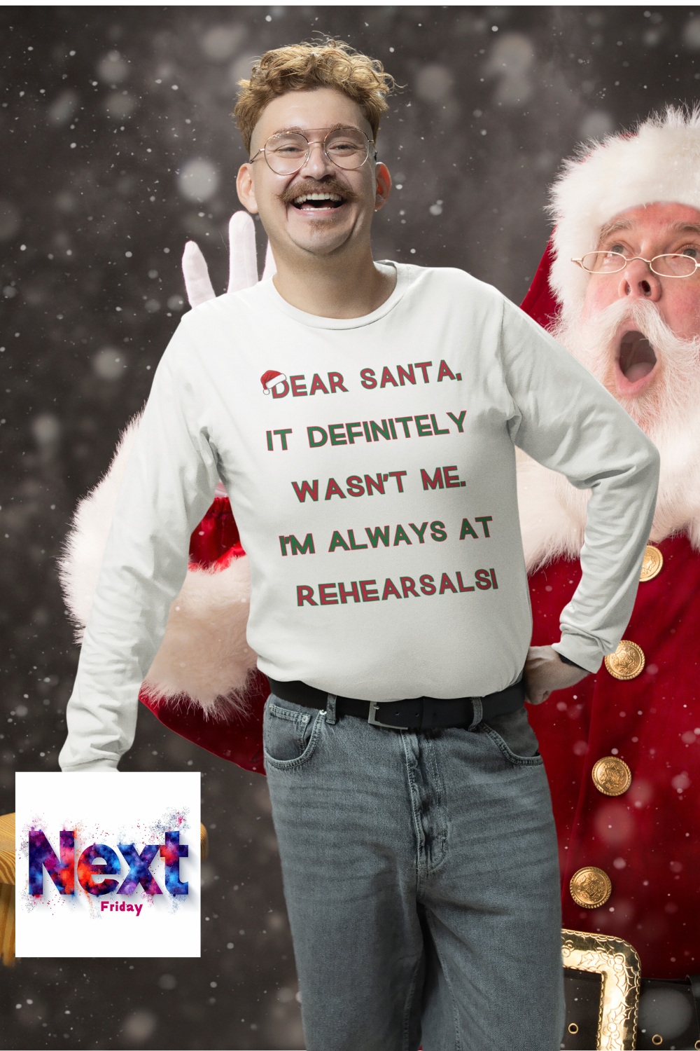 Christmas Theatre Long Sleeve Tee – ‘Dear Santa, I’m Always at Rehearsals!