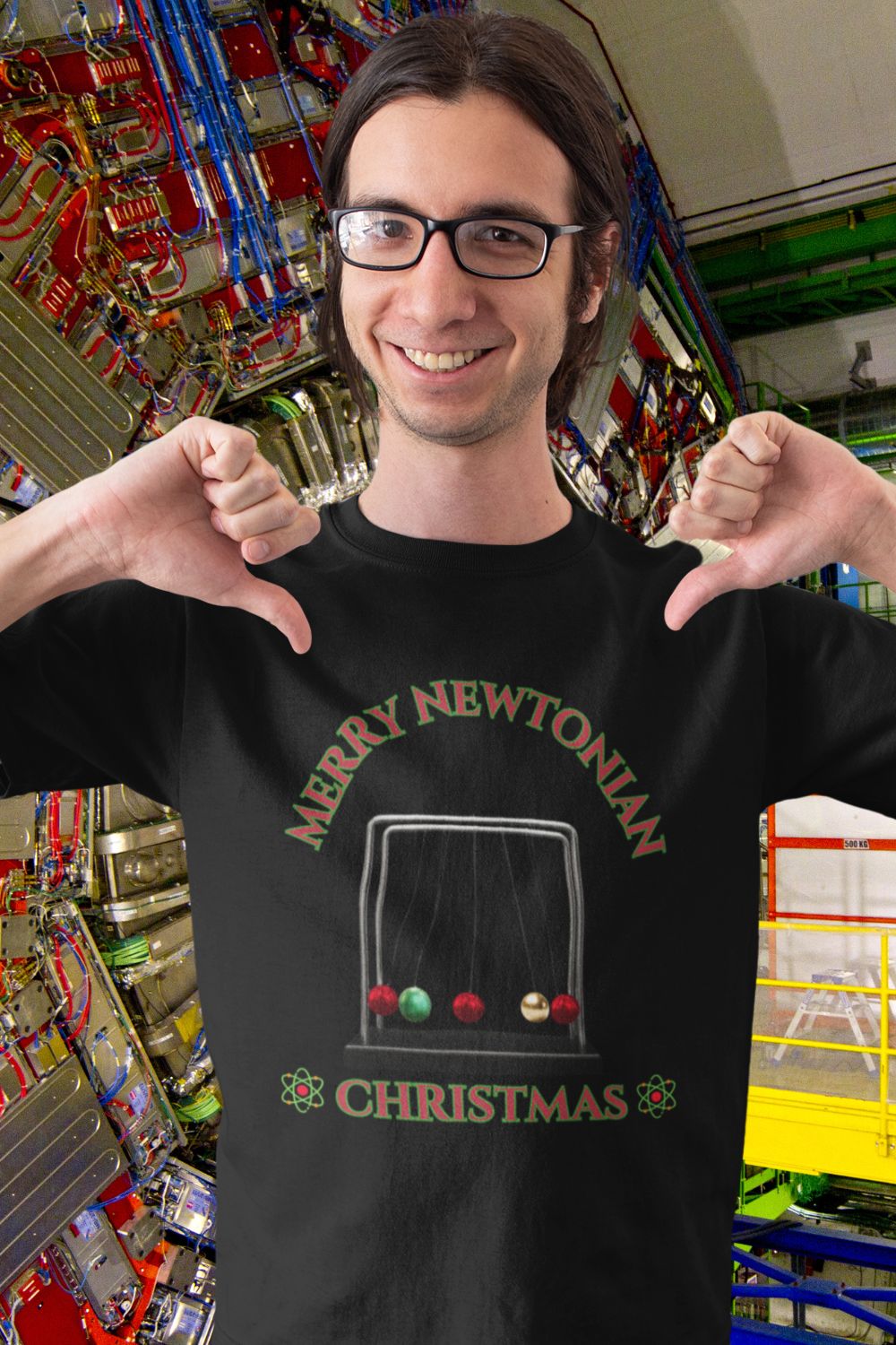 Merry Newtonian Christmas Men's T-shirt: A Festive, Science-Inspired Design