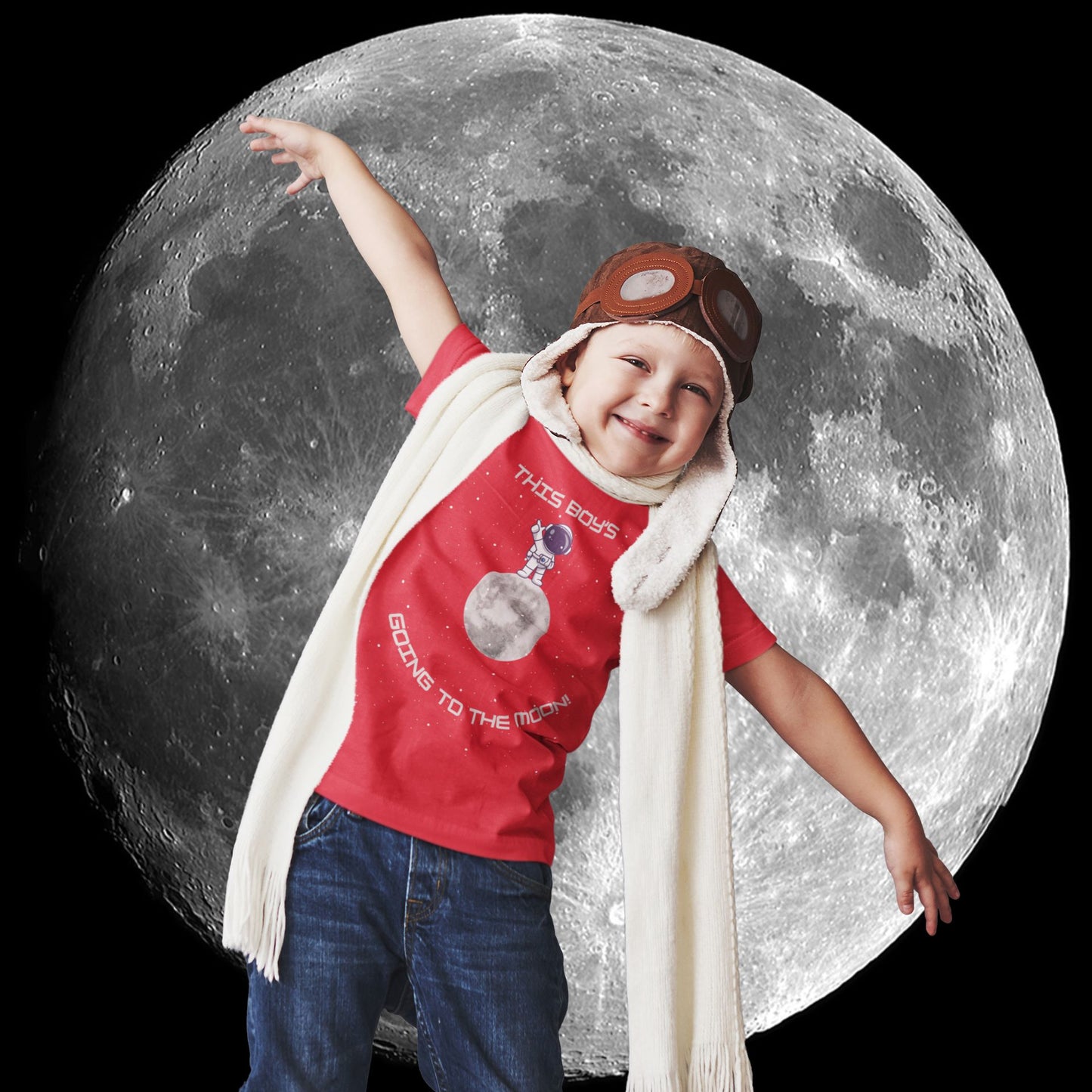 "This Boy's Going to the Moon" – Fun STEM T-Shirt for Future Astronauts