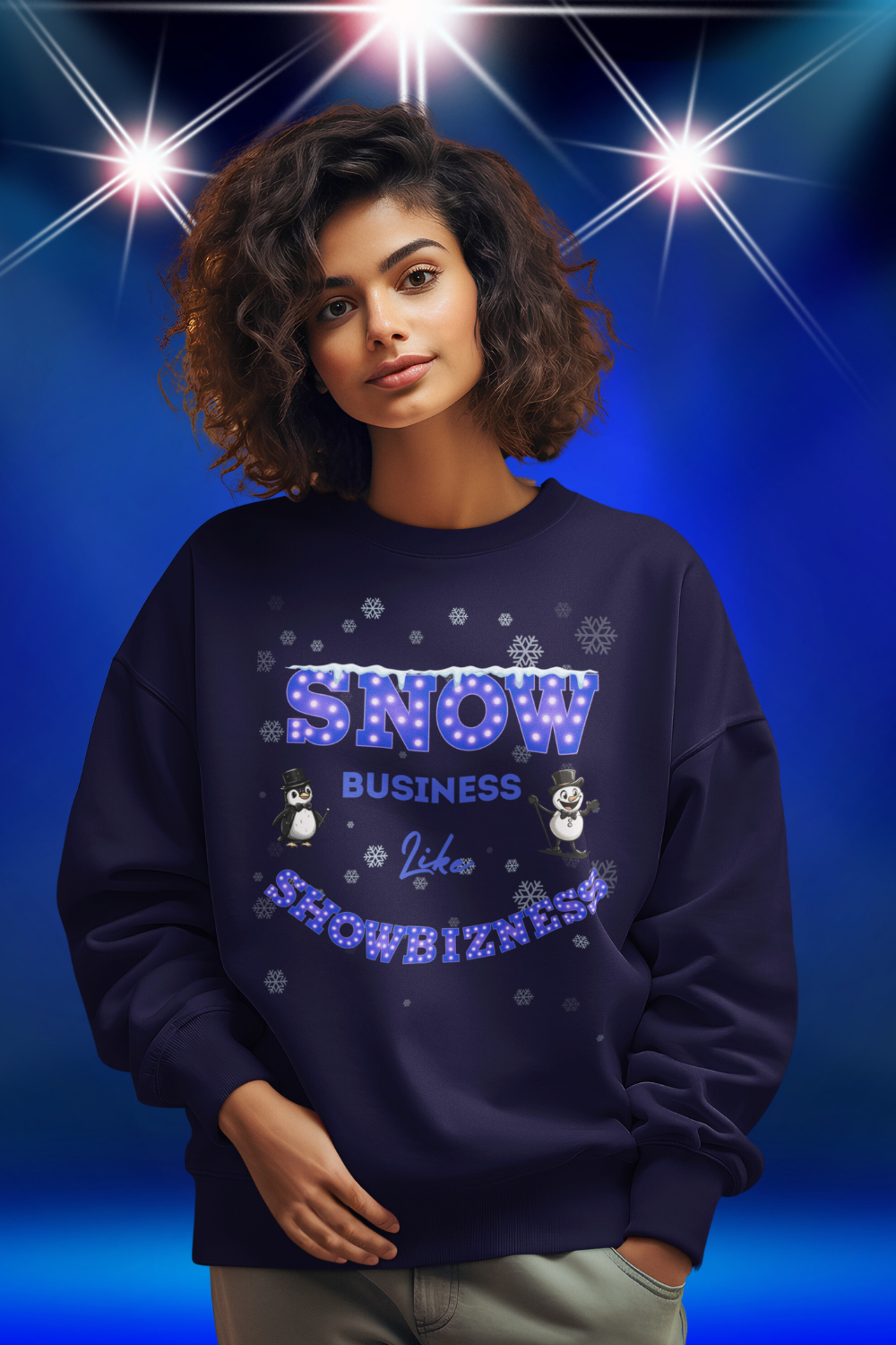 Celebrate Christmas in Style with Our Snow-Bizness Sweatshirt