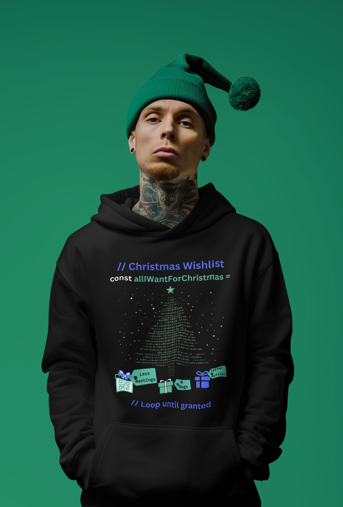 Code Your Christmas in Style MEN’S Unisex Hoodie