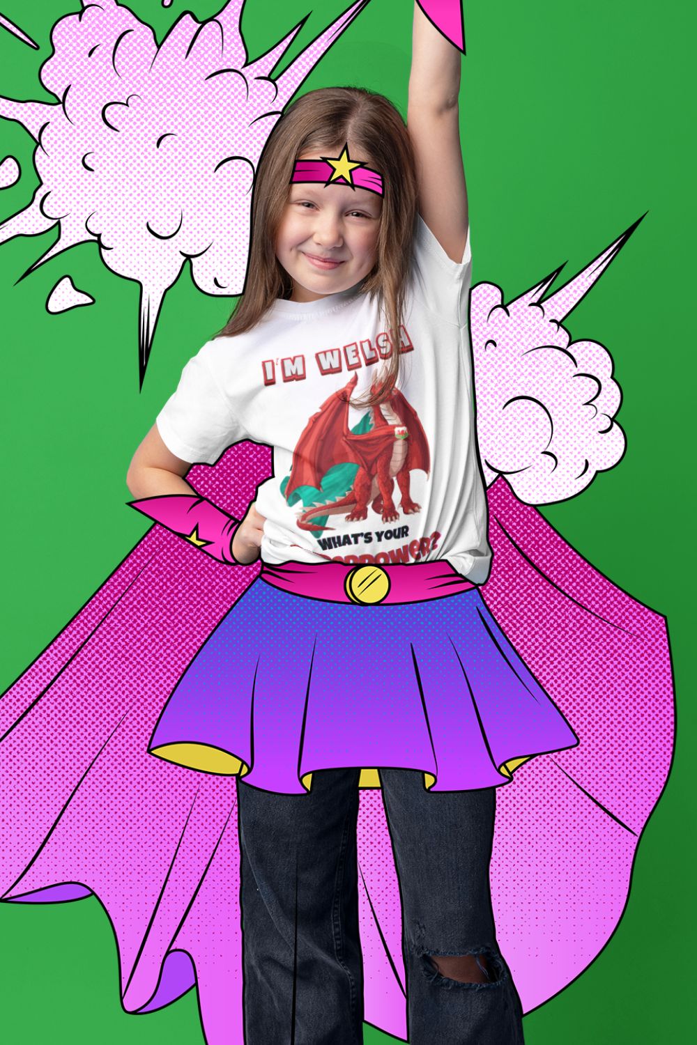 I'm Welsh, What's Your Superpower? Kids' T-shirt – Show Your Welsh Dragon Pride