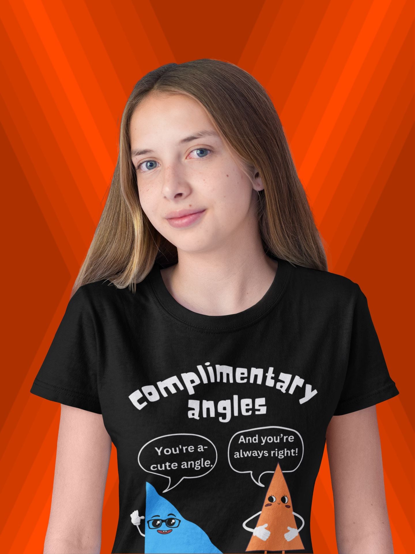 Complimentary Angles Funny Maths Kids' T-Shirt – Clever STEM-Inspired Design