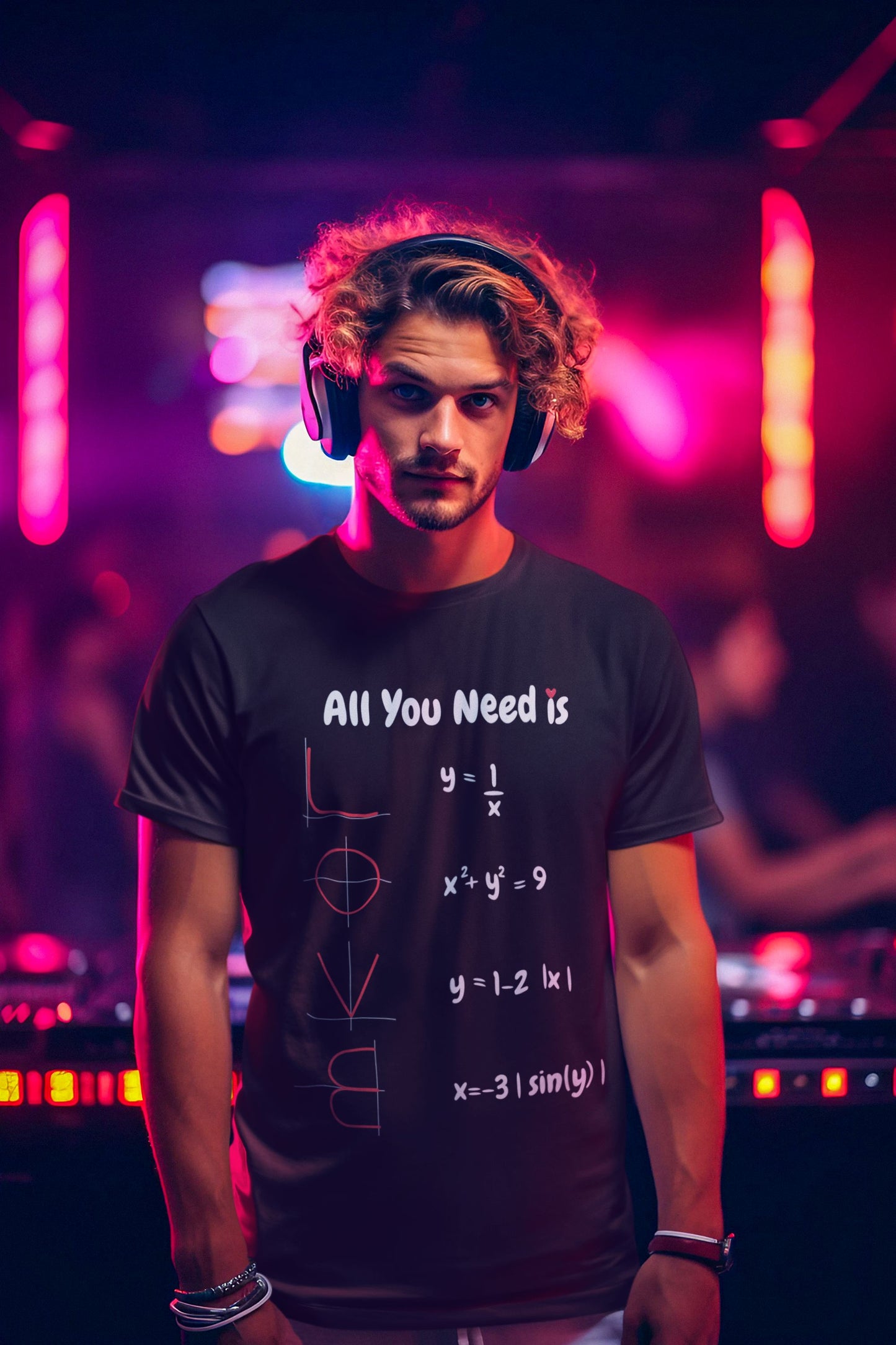 All You Need Is Love (and Maths) – MEN'S Unisex Heavy Cotton Maths T-shirt