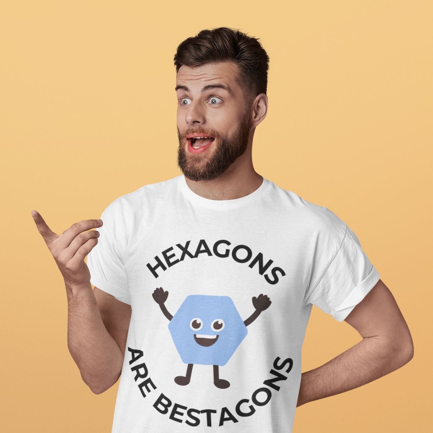 "Hexagons Are Bestagons" Men's Unisex T-Shirt — Celebrate the Superior Shape