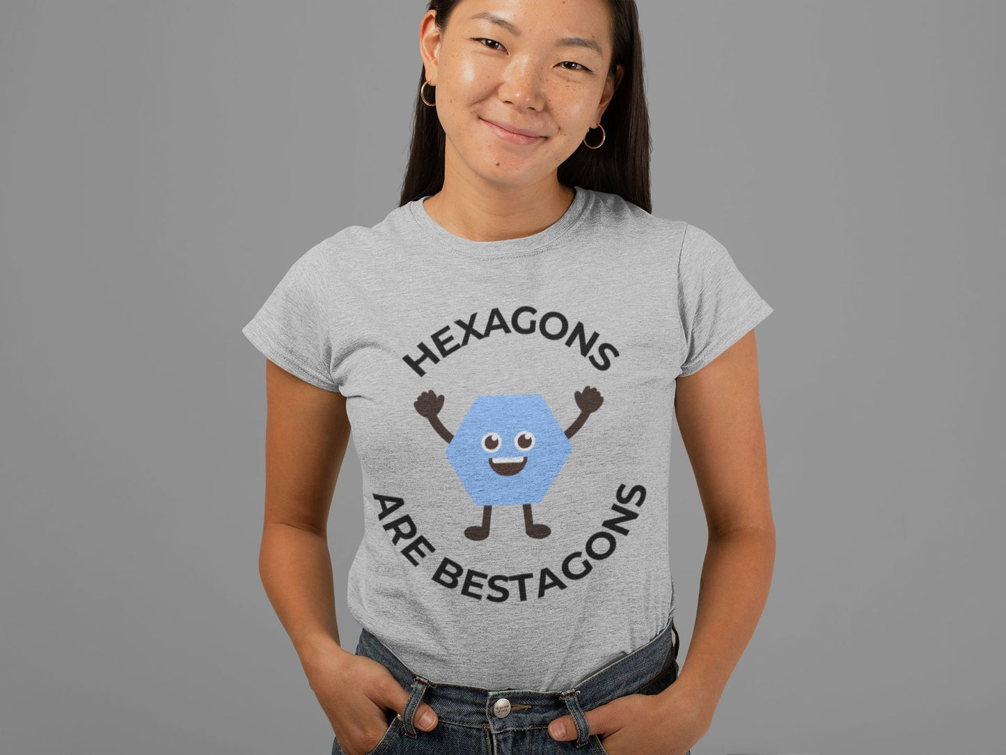 "Hexagons Are Bestagons" Women's T-shirt – Fun & Stylish Geometry T-shirt