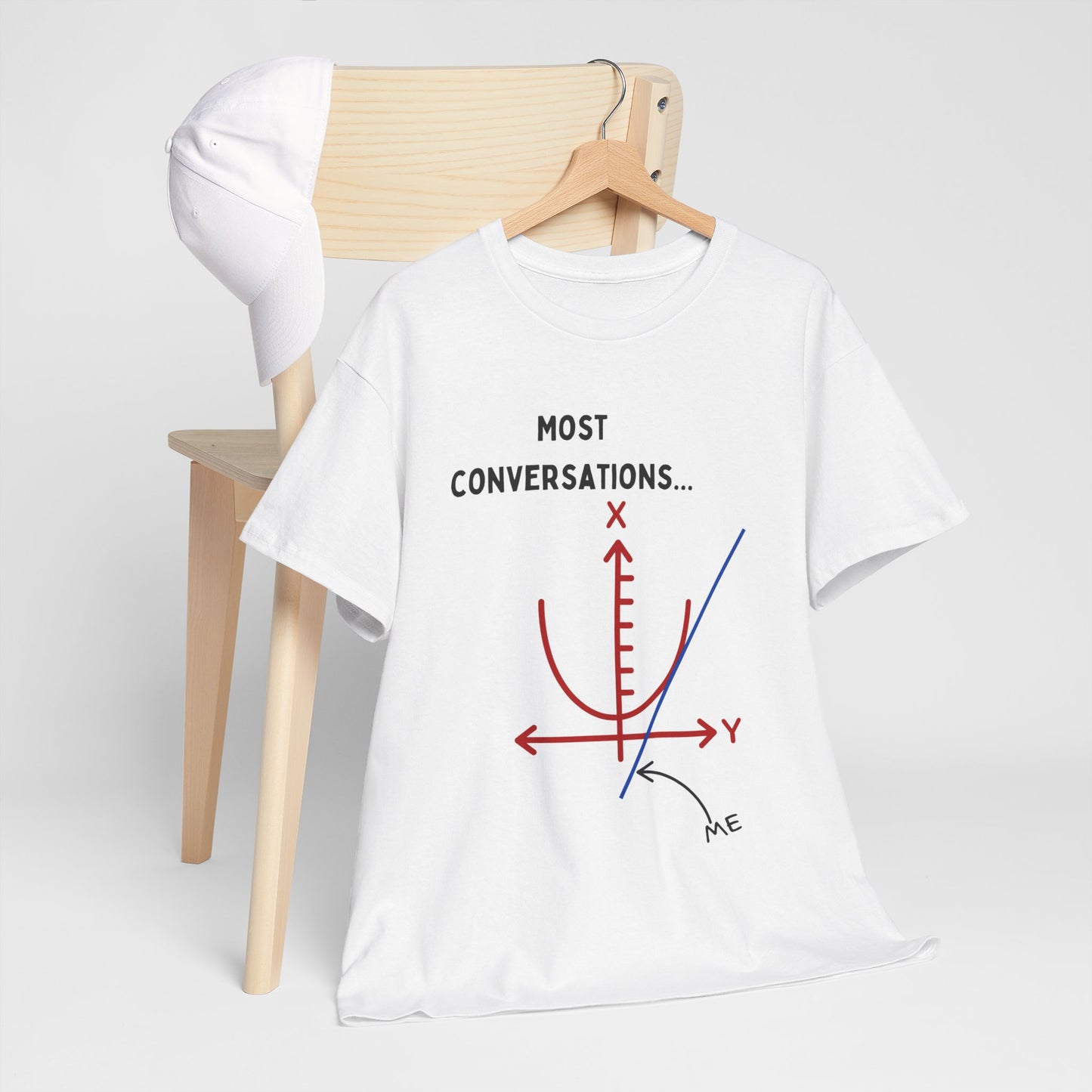 "Going Off on a Tangent" Adult Unisex T-Shirt  Smart Maths Humour for the Sharp-Minded