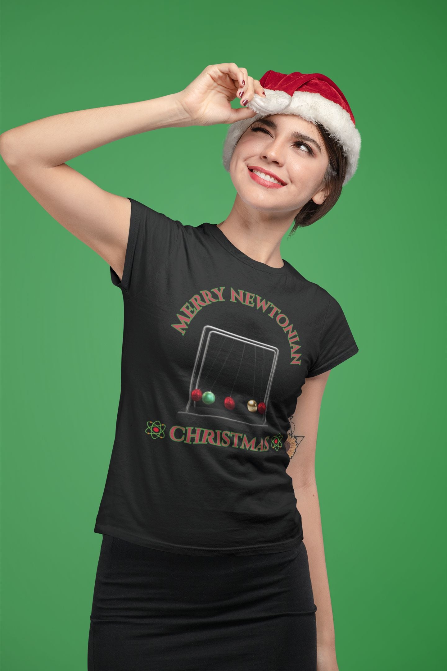 Merry Newtonian Christmas Women's T-shirt: A Fun, Science-Inspired Christmas Design