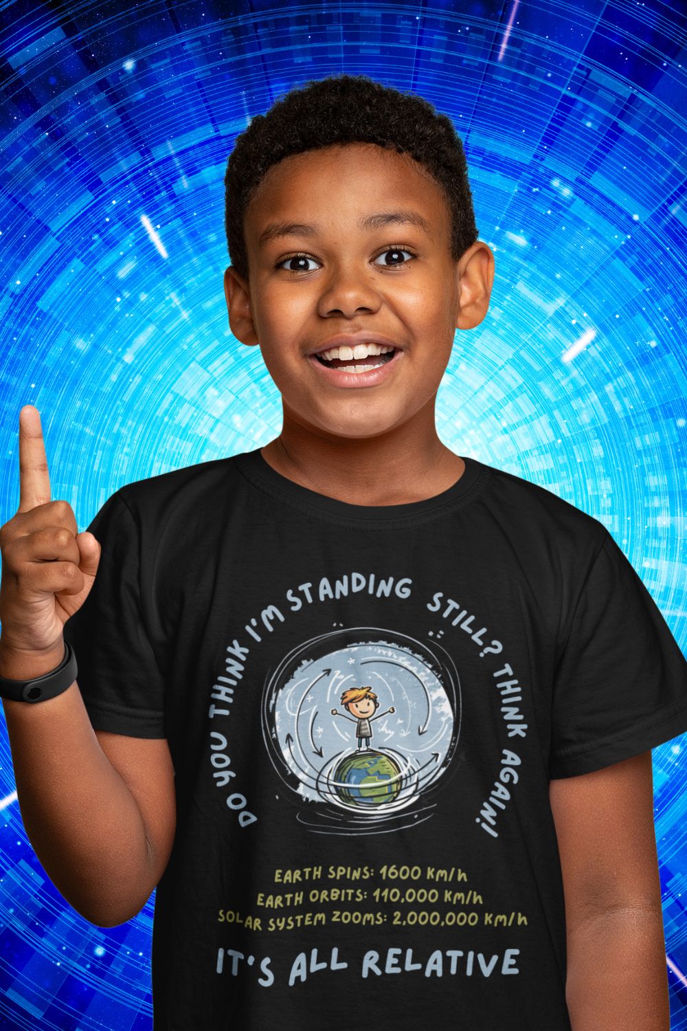 Do You Think You're Standing Still? Think Again! Kids' STEM T-Shirt