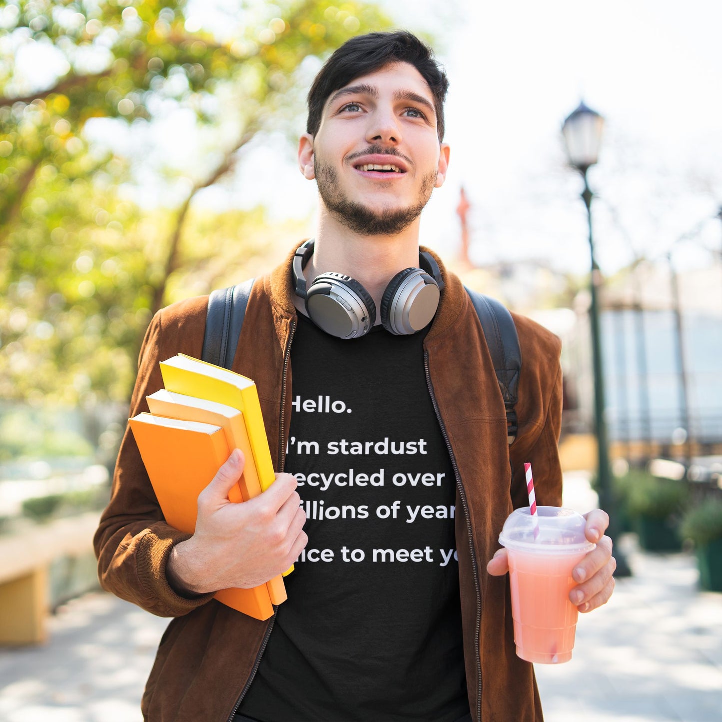 Hello, I’m Stardust Men's T-shirt: A Cosmic, Thought-Provoking Design for Science Enthusiasts