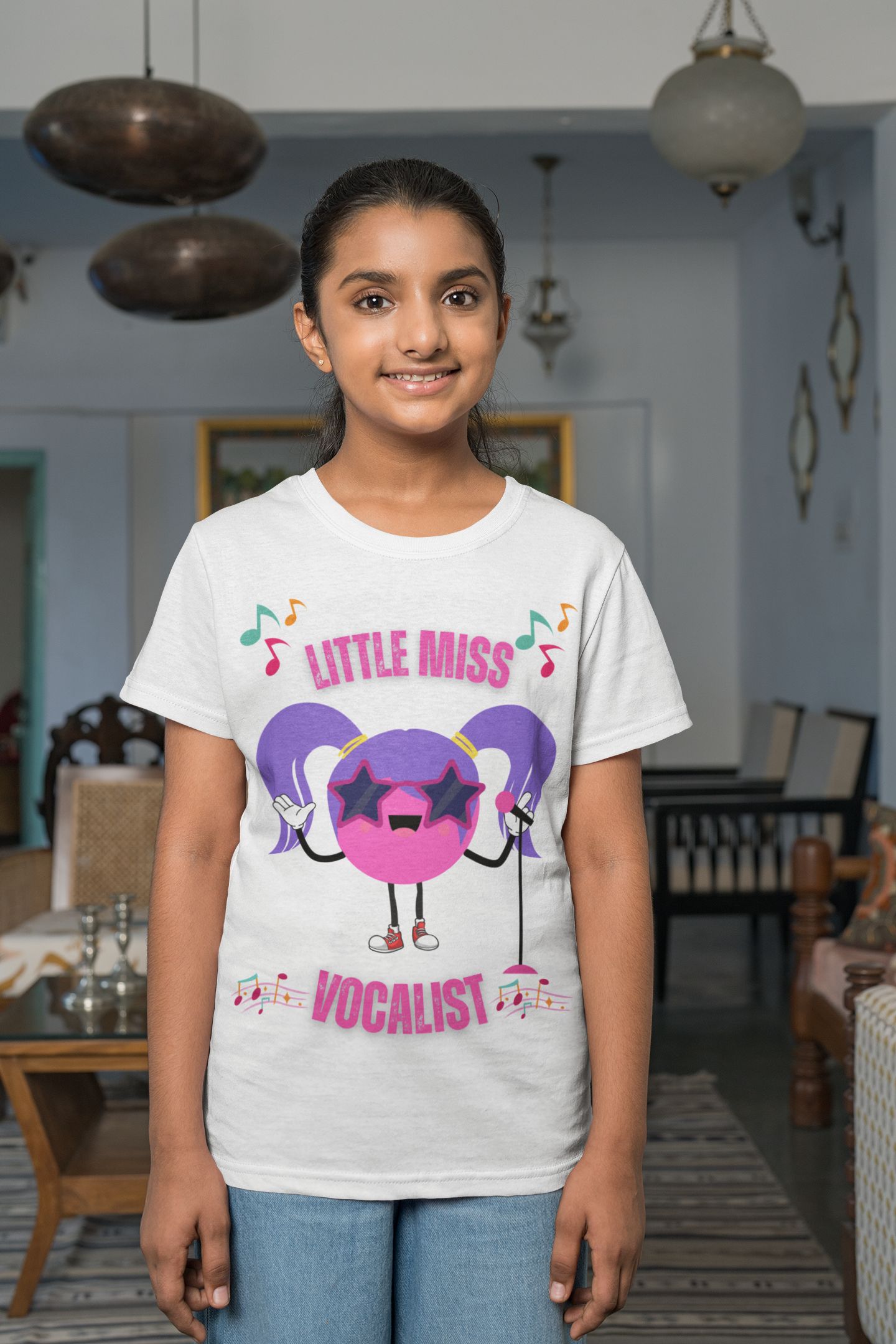 Little Miss Vocalist Theatre Kids T-Shirt – Perfect for Aspiring Singers and Performers