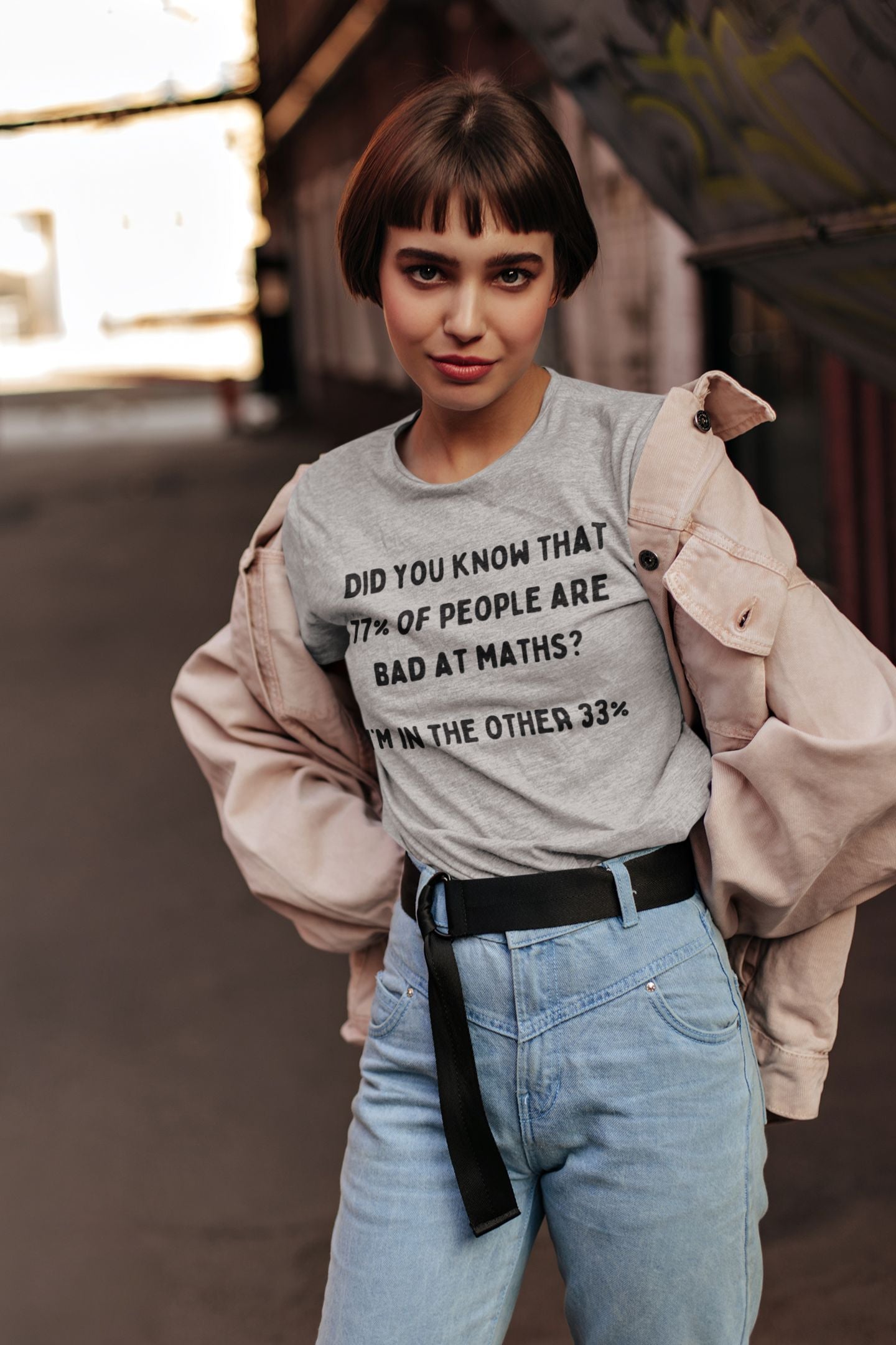 Did You Know? Women's Fitted T-Shirt – 77% of People Are Bad at Maths